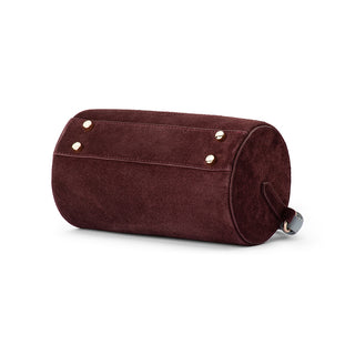 Barrel Bag - Burgundy suede